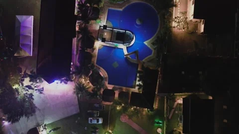 View from the top of a mountain resort in carcar city cebu Stock Footage 259856655