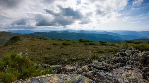 View from the top of the mountain. Time lapse Stock Footage 121260278