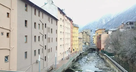 View from the top of the mountain town of Andora la Vela, Catalonia, mountain Stock Footage 101317371