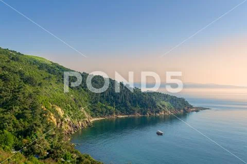 View from the top of mountains of Buyukada island Stock Photos