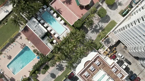 View from top at the resort area Stock Footage 154140826