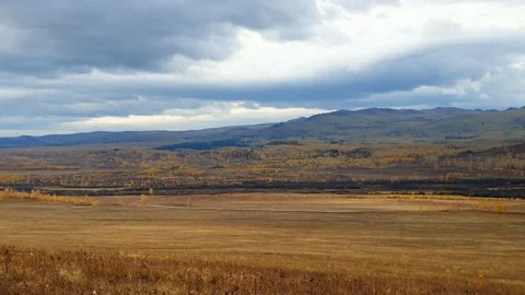 View from the top of the ridge autumn Stock Footage 218460816