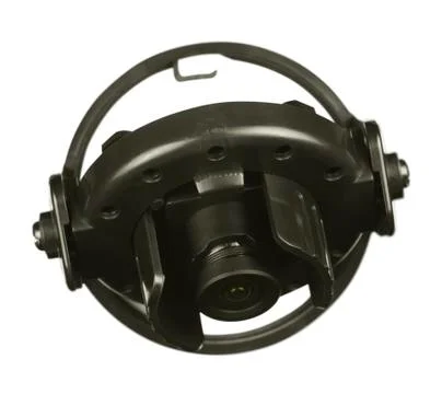 View from top of security camera for guarding. Isolated on white background Stock Photos