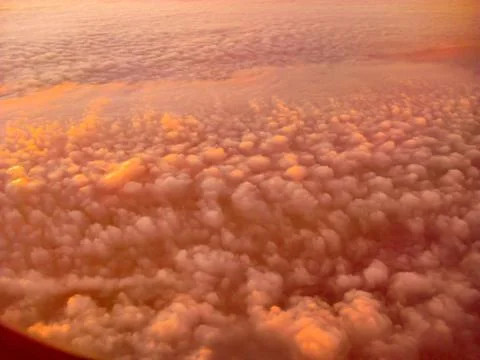A view on top of the sky from Airplane 库存照片