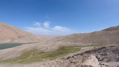 View from the top of a small lake Arashan Stock Footage 170568837