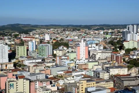 View from the top of a small town in the interior of Brazil Stockfoto's