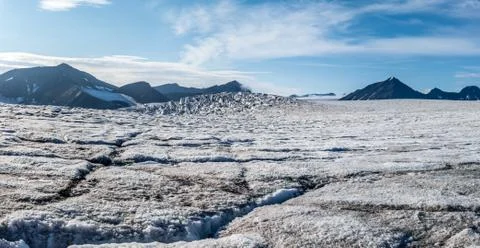 View from top surface of a Glacier Foto stock