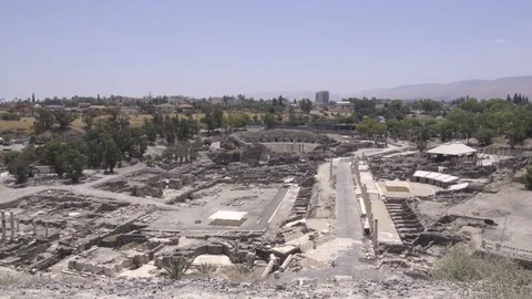 View from top of Tel Beit She'an Stock Footage 83717847