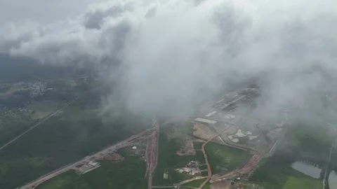 View from the top through cloud Stock Footage 293889994