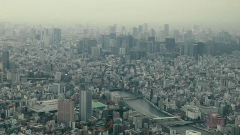 The View From the Top of the Town in Japan Vídeos de archivo 73507262