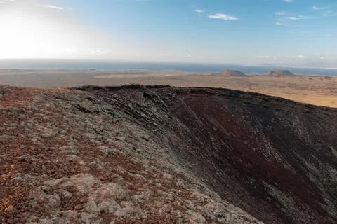 View from the top of a volcano Stock Photos