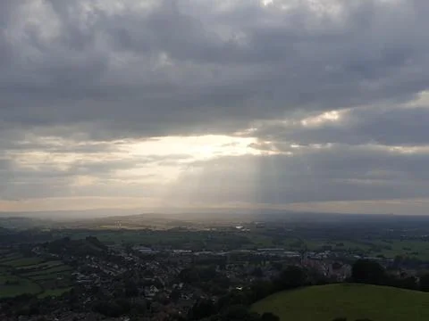 A View from the Tor Stock Photos