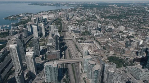 View of Toronto from CN Tower Stock Footage 115308705