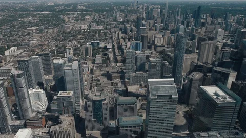 View of Toronto from CN Tower Stock Footage 115308953