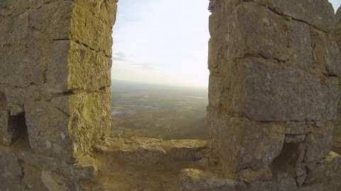 A view from the Torroella's Castle Stock Footage 104306122
