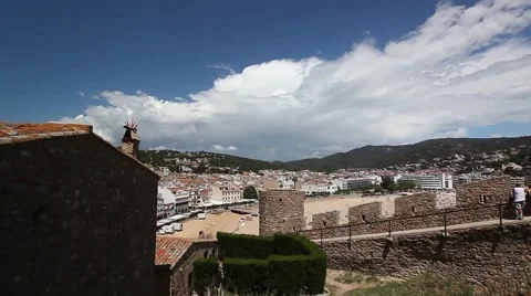 View of Tossa de mar from castle Stock Footage 66518811
