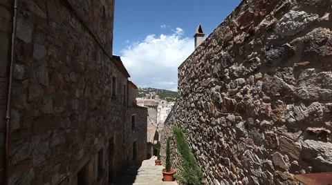 View of Tossa de mar castle  Video stock 66519027