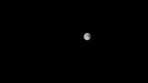 View of Total Lunar Eclipse bloodmoon on July 28 2018 in Germany Fotos Stock