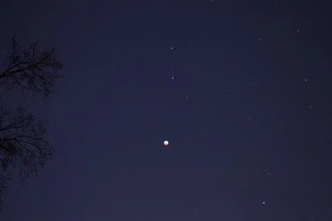 View of a Total Lunar Eclipse Stock Photos