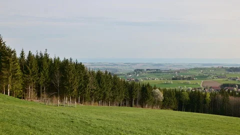 View from touristic road moststrasse in the austrian district mostviertel Stock Footage 128354808
