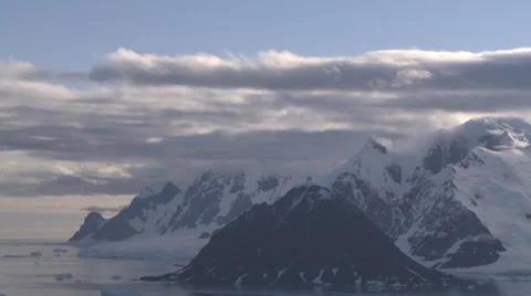 View toward winter's arrival , Antarctica Video stock 34314779