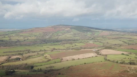View towards Brown Clee hill, Shropshire, England, UK Stock-Footage 314270951