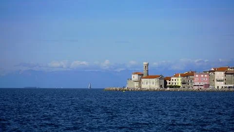 View towards Piran Stock Photos
