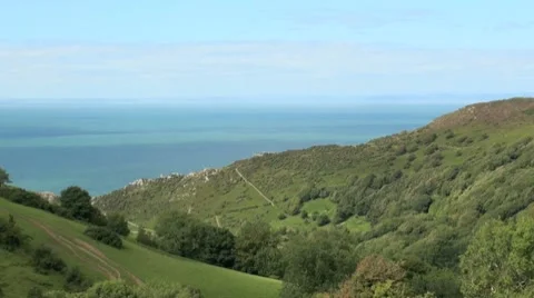 View Towards Valley of the Rocks Stock Footage