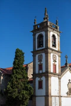 View of a tower bell at the Vila Real Cathedral Cathedral Stock Photos