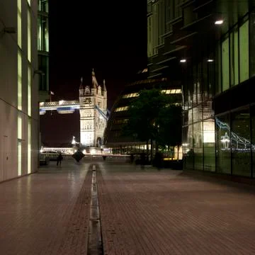 View of Tower Bridge and County Hall Stock Photos
