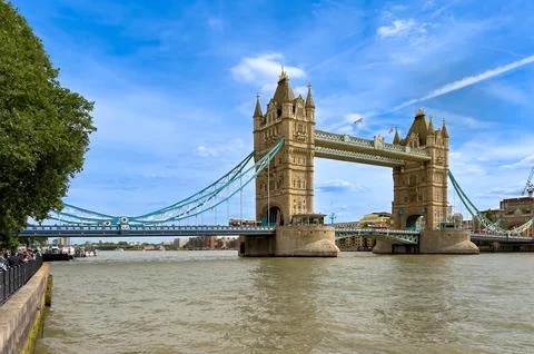 View of the tower bridge during the day Stock Photos