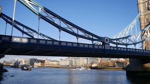 View of the Tower Bridge. London. Stock Footage 84189886