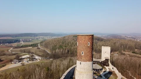View from the tower of the old castle. Stock Footage 121738256