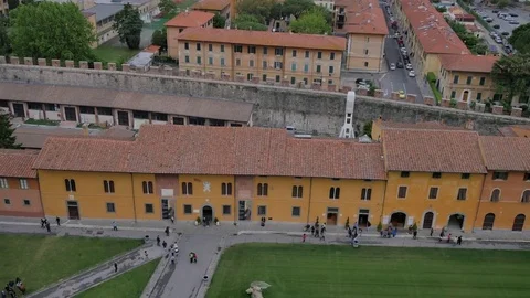 View from Tower in Pisa, Italy. Video stock 76445553