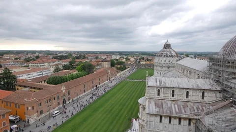 View from Tower in Pisa, Italy. Stock-Footage 76445620