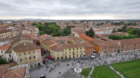 View from Tower in Pisa, Italy. Stock-Footage 76445879