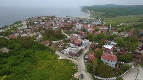 View of the town from above Stock Footage 171602128