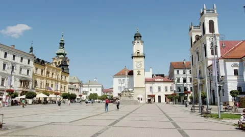View of the town of Banska Bystrica in Slovakia Stock Footage 166318405