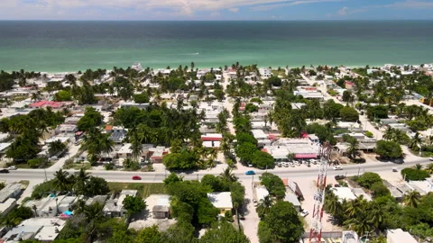 View of the town of Chixchulub in Yucatan Stock Footage 159385385