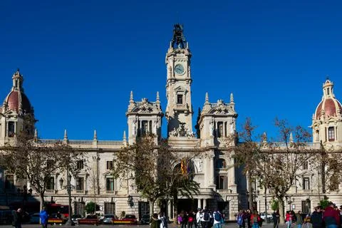 View of Town Hall building Stock Photos