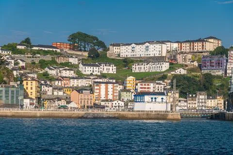 View of the town of Luarca, Spain Stock Photos