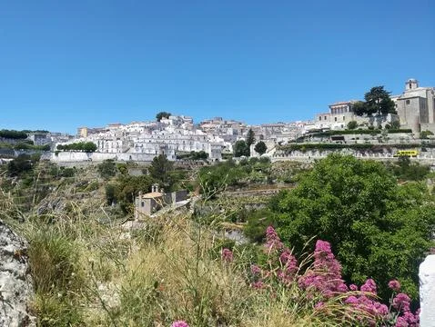 View of the town of Monte Sant'Angelo Stock Photos