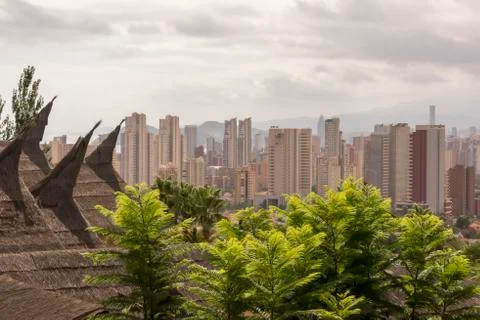 A view of a town in Spain Stock Photos