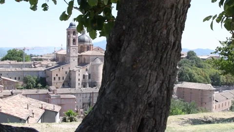 A view of the town of Urbino. Stock Footage 160218813