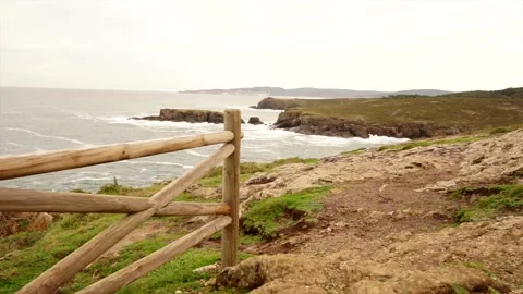 View of tPanoramic view from a viewpoint in the north of Spain. View of the A 動画素材 143005707