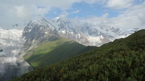 View of the track from the avalanche Stock Footage 41493474