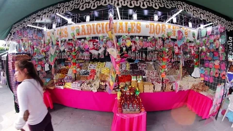 View of a traditional candy stand. Stock-Footage 77554491
