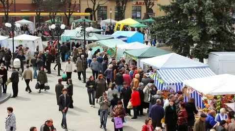 View Of Traditional Fair Stock Footage 11178940