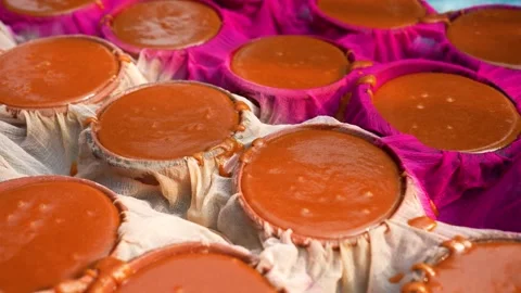 View of traditional sweets in clay pots, Bangladesh. Vídeos de archivo 335765623