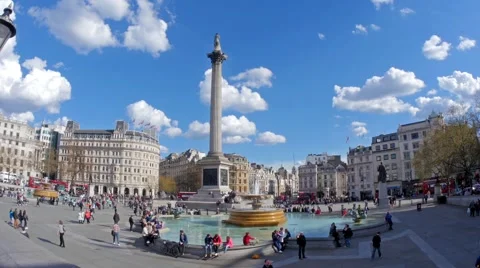 View of Trafalgar square Stock Footage 62528670